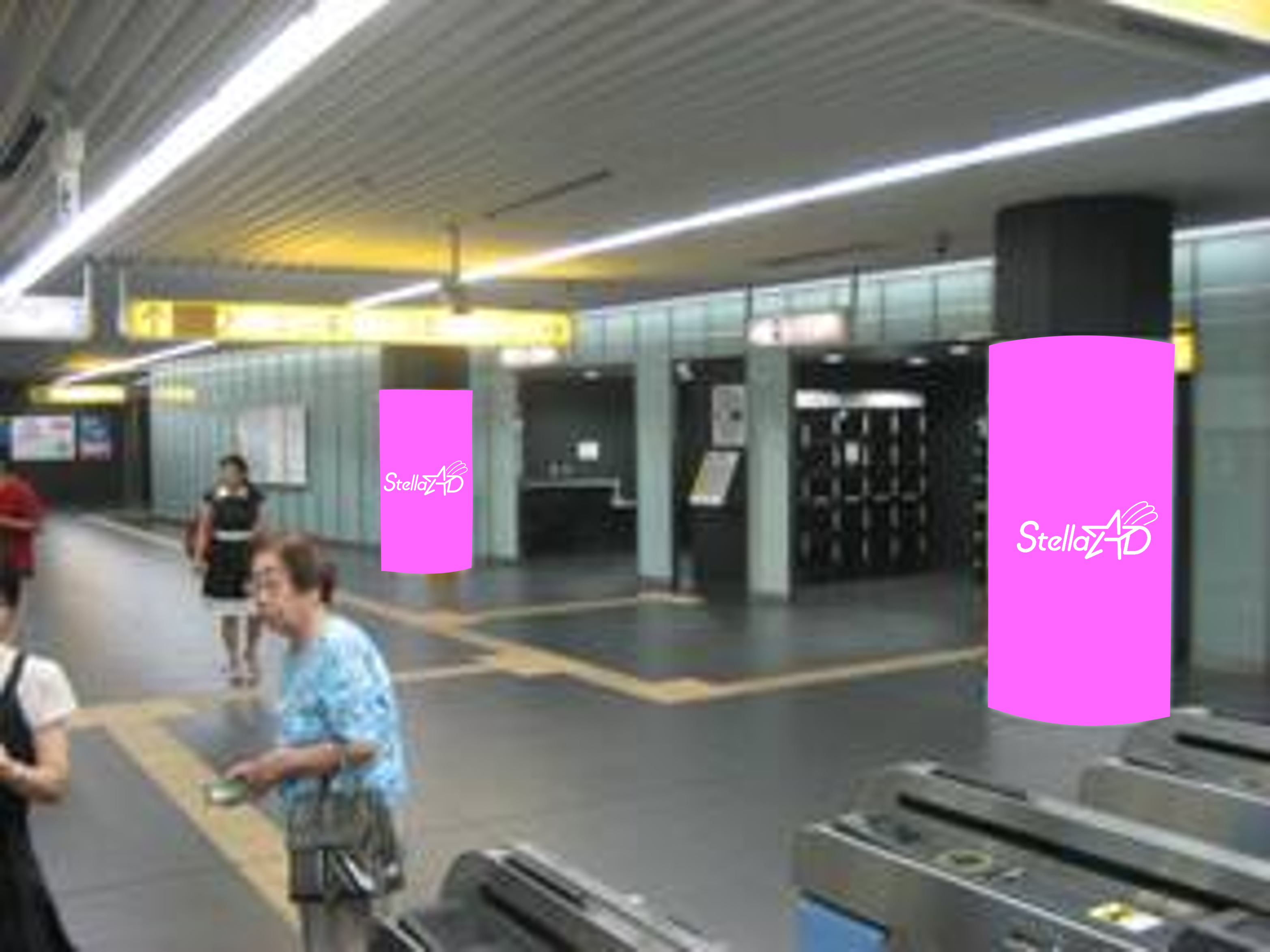 【新高島駅】柱巻き広告
