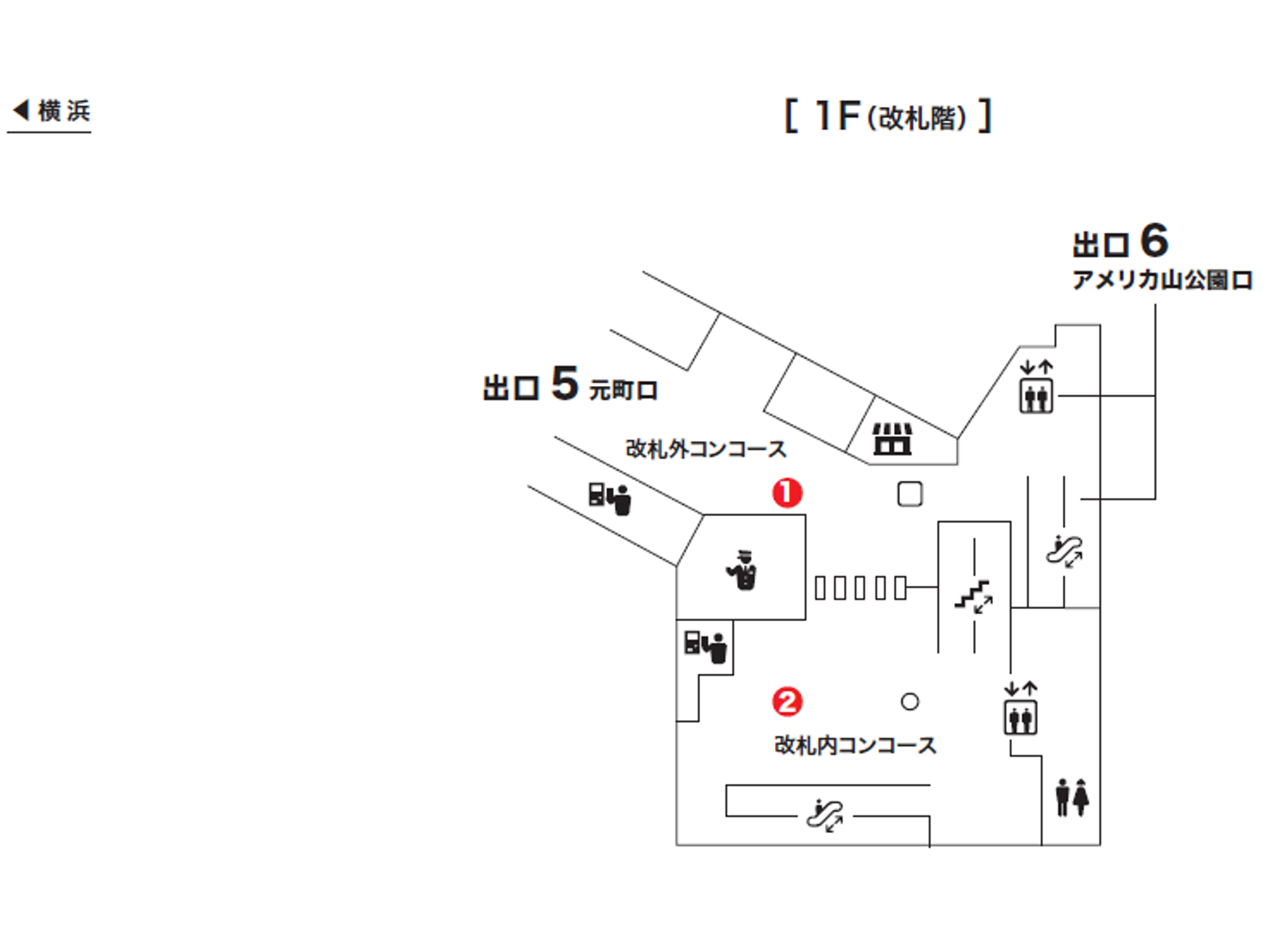 【元町・中華街駅】改札階柱巻き広告