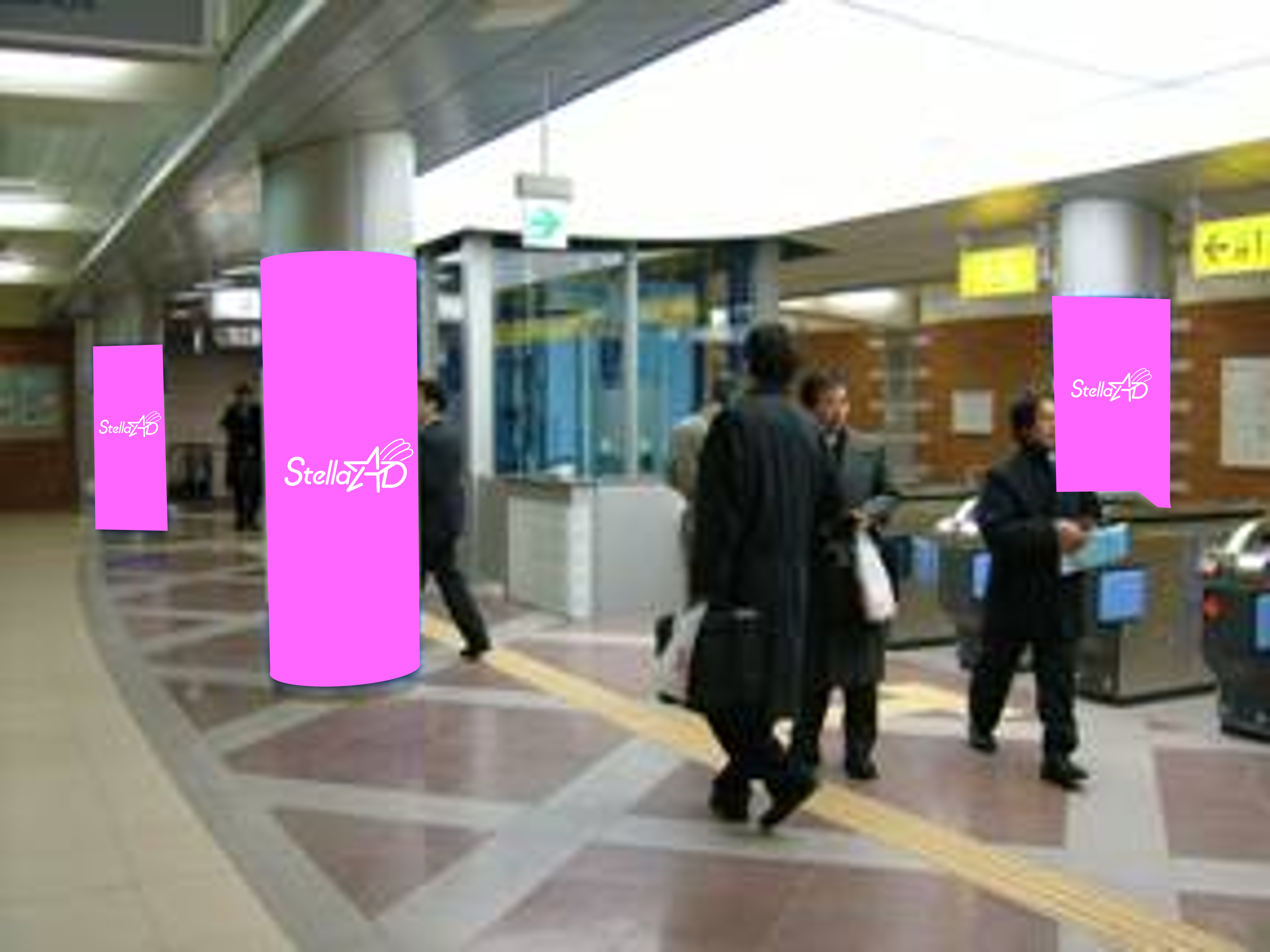 【日本大通り駅】柱巻き広告