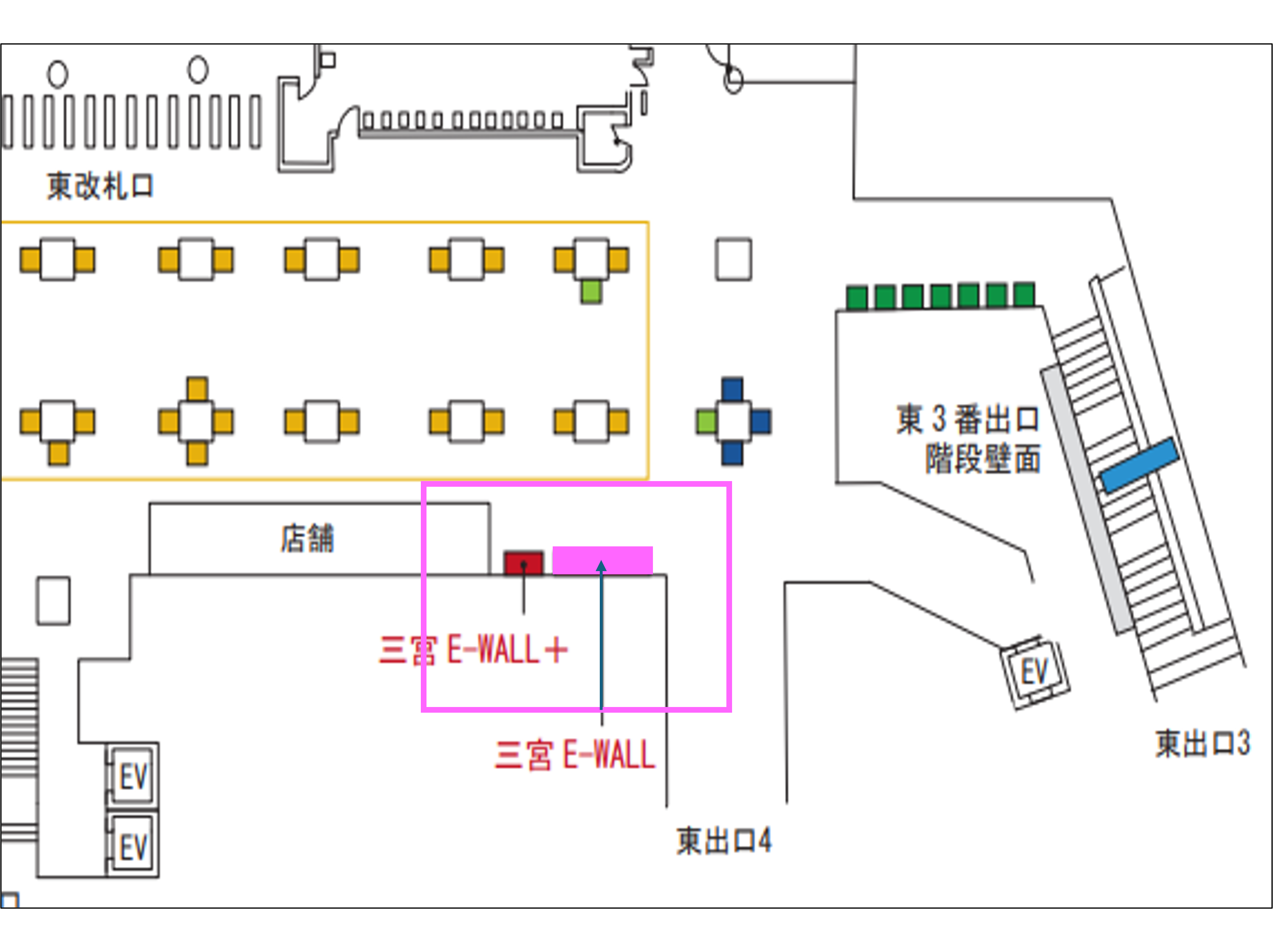 【神戸市営地下鉄三宮駅】E-WALL (B0サイズ)