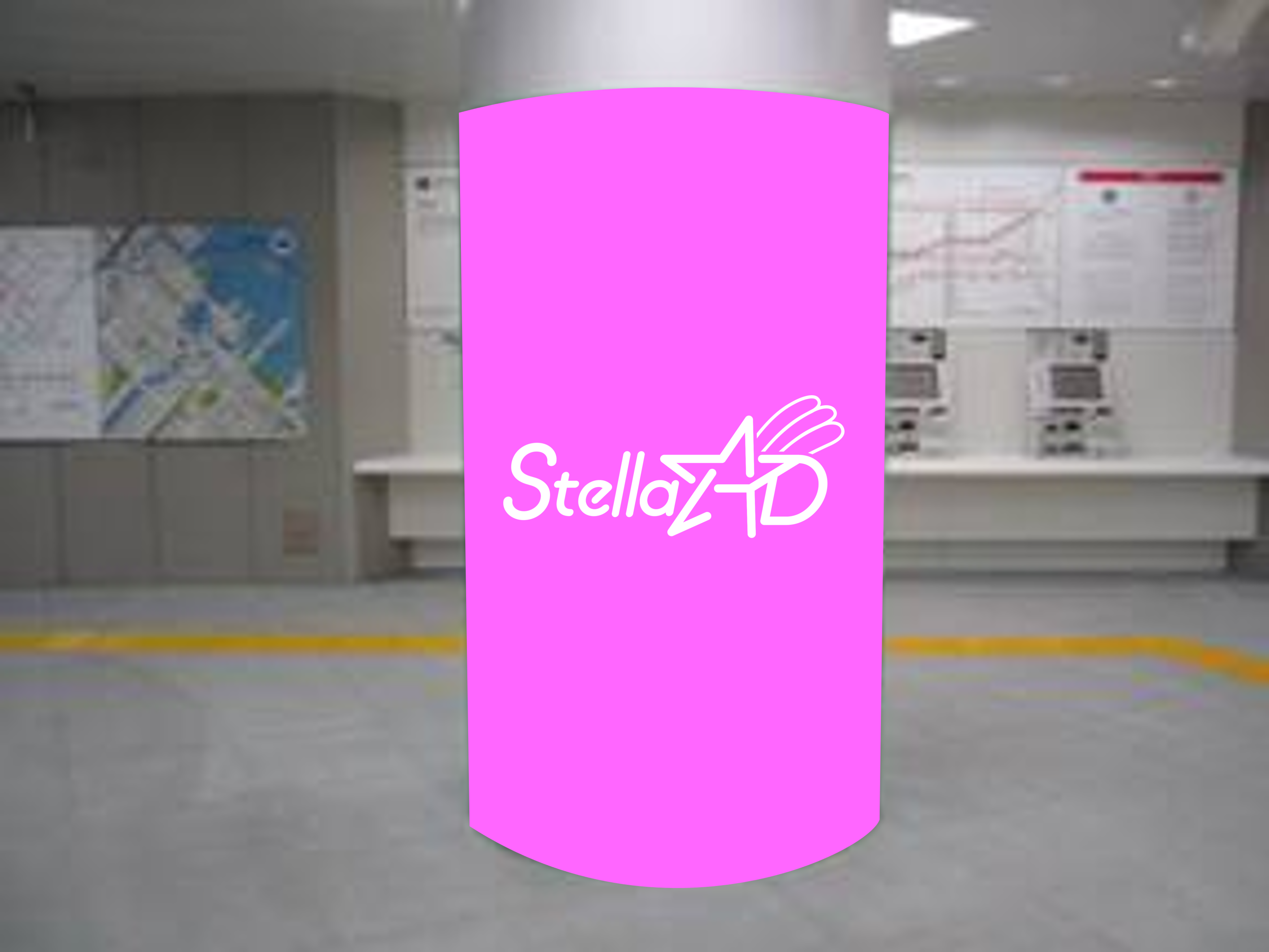 【元町・中華街駅】改札階柱巻き広告