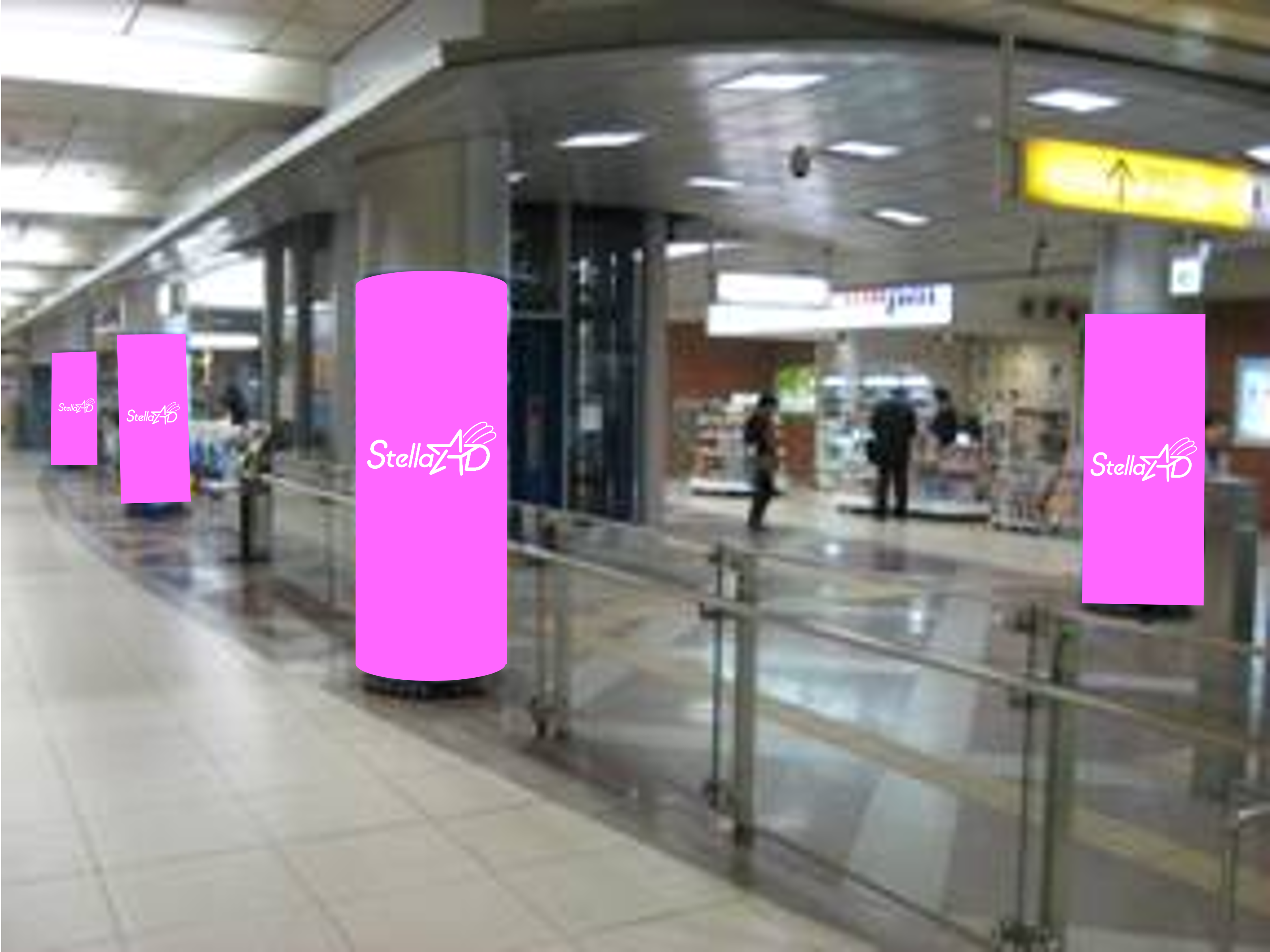 【日本大通り駅】柱巻き広告