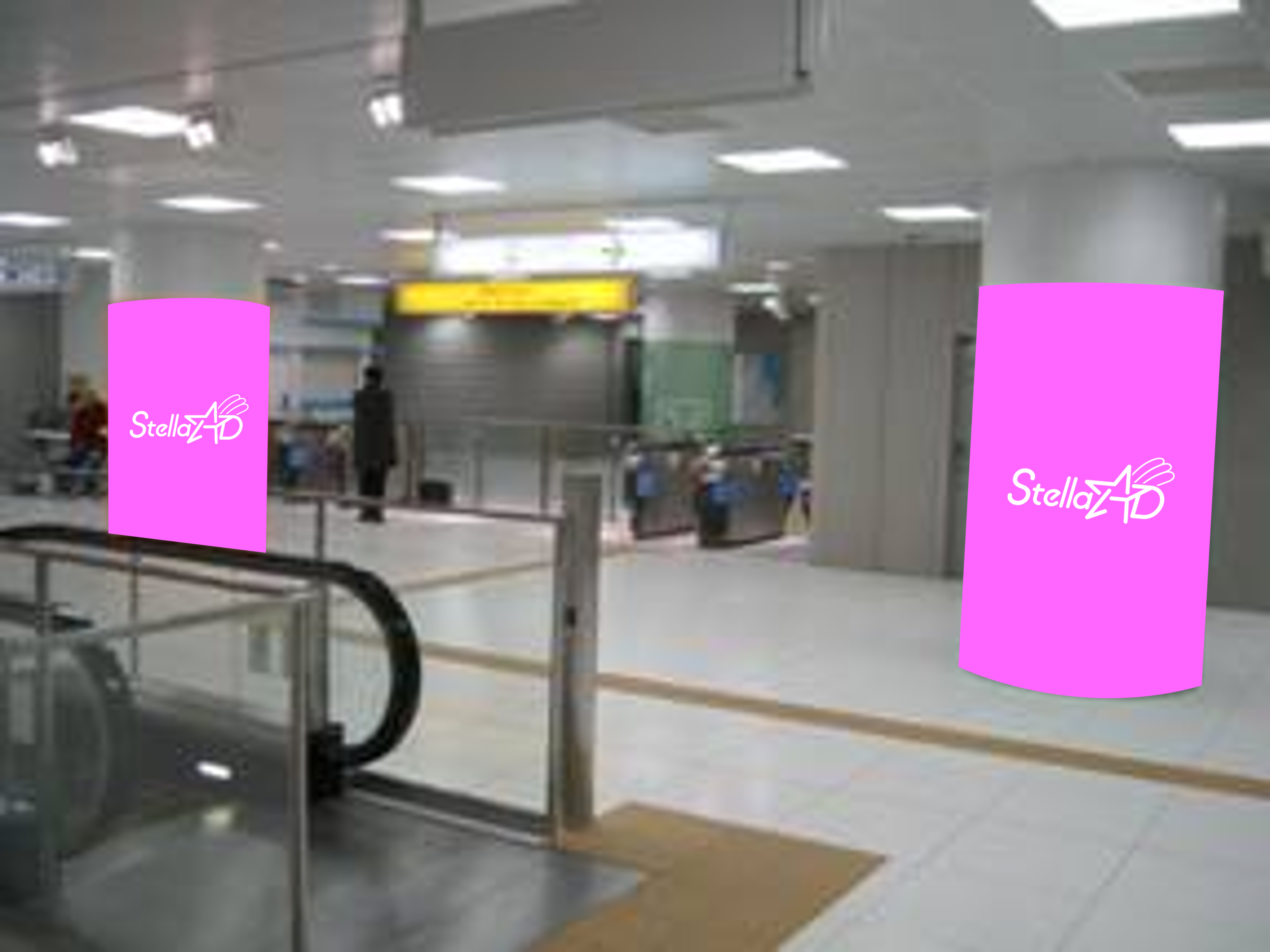 【元町･中華街駅】改札階柱巻き広告